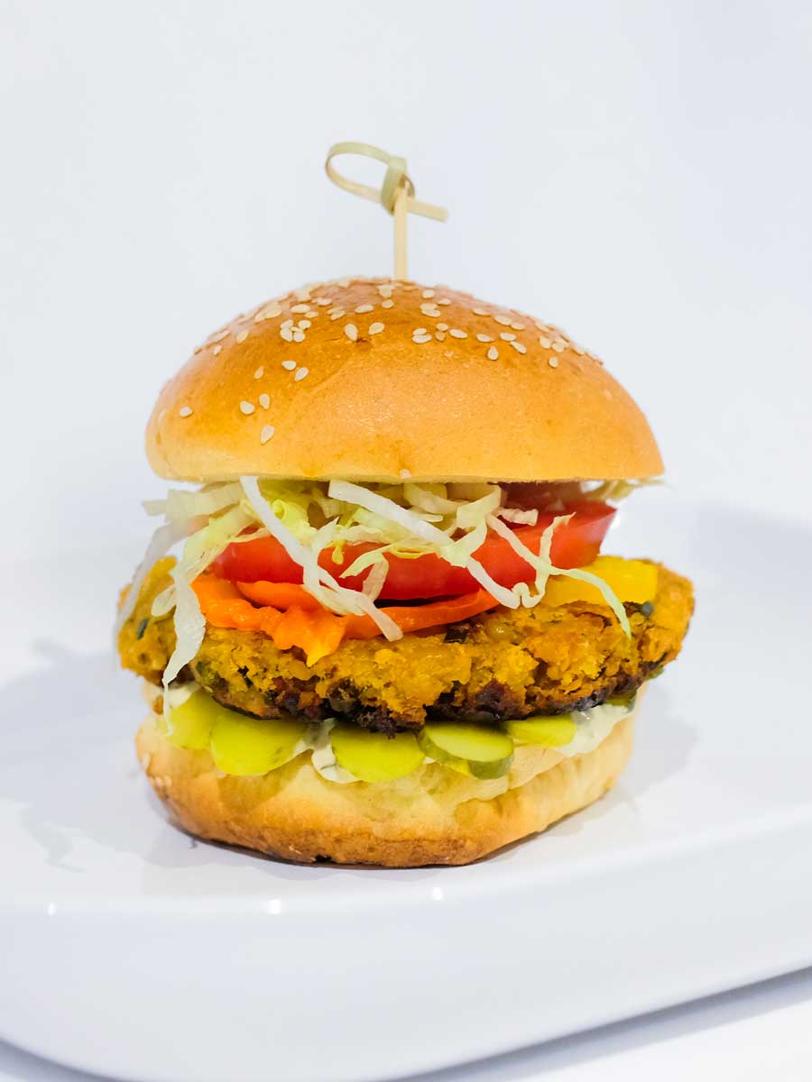 TheStakCo Home Recipe Yellow Pea Veggie Burger